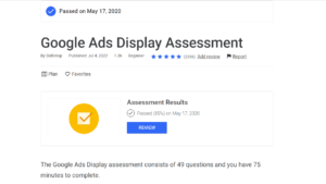 Google Ads Display Assessment 2024 quesrions and answers